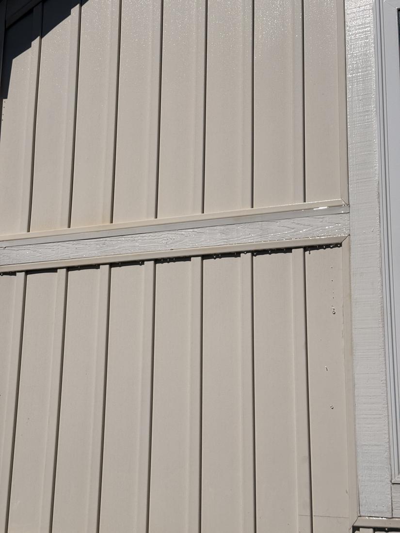Board and batten siding clean after washing